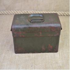 German WWII steel box for vehicle small parts